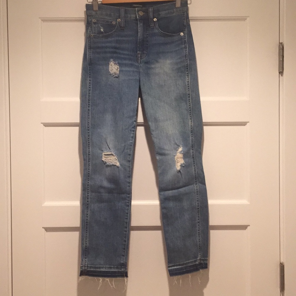 JCrew ripped boyfriend jeans